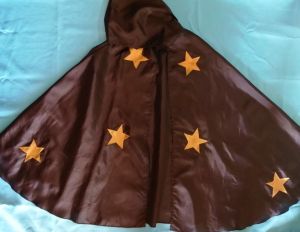 Kids Costumes to Hire - Cape - Black with Gold stars
